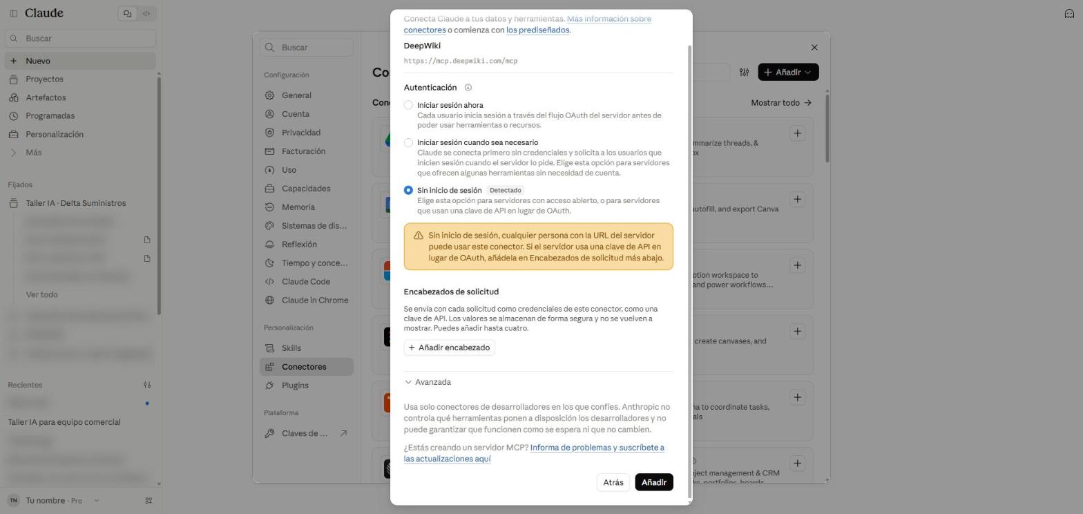 Paso Autenticación con las opciones Iniciar sesión ahora, Iniciar sesión cuando sea necesario y Sin inicio de sesión, esta última detectada