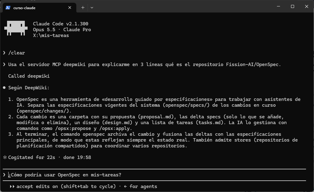 Respuesta Según DeepWiki en tres puntos sobre qué es OpenSpec